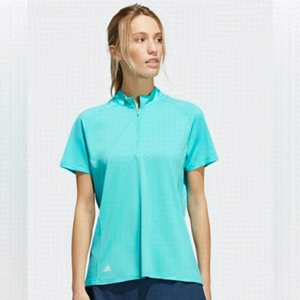 QUARTER-ZIP mock neck polo shirt turquoise FIFA world cup quatar 2022